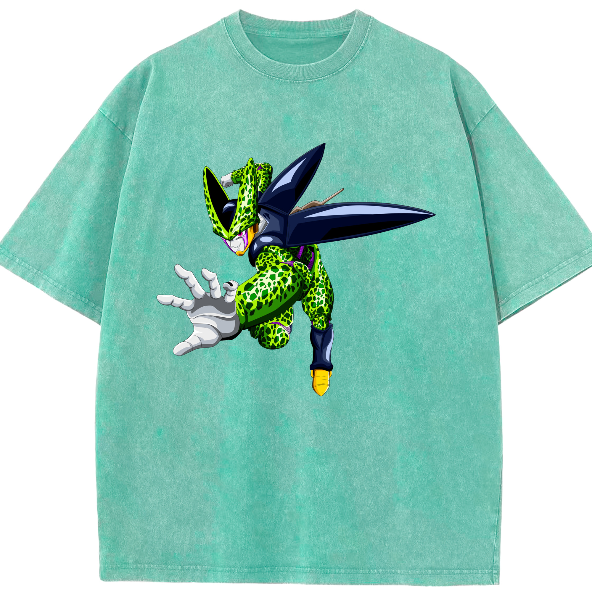 （画像用） ドラゴンボール セル DRAGON BALL Cell 綿100% ヴィンテージ風 半袖Tシャツ（フロントプリント）